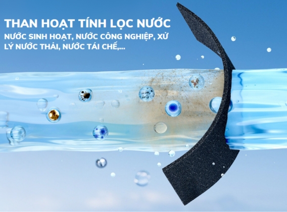 Than hoạt tính ứng dụng trong hệ thống nước sinh hoạt, công nghiệp, xử lý nước thải, nước tái chế,…
