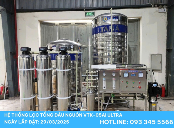 Hệ thống lọc nước đầu nguồn VTK-05AI Ultra cho căn hộ chung cư - Lắp đặt thực tế tại VITEKO