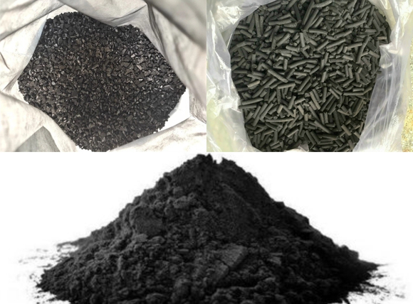 Các loại than hoạt tính dạng hạt, dạng bột, dạng viên nén phổ biến