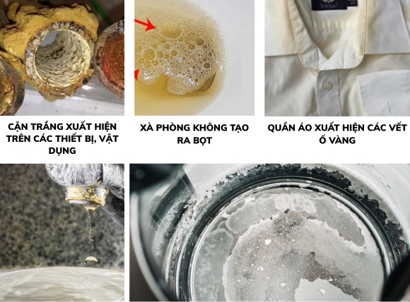 Dấu hiệu nhận biết nước cứng