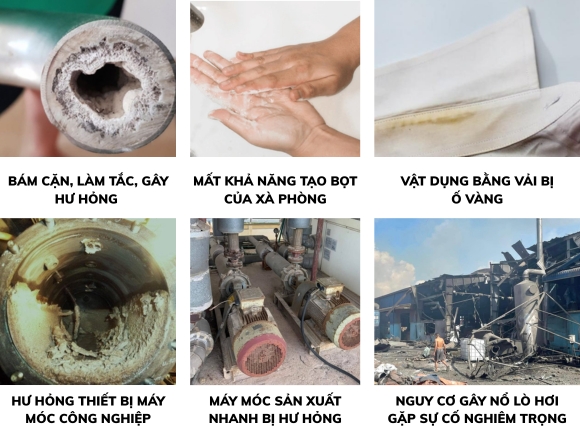 Dấu hiệu nhận biết và ảnh hưởng của nước cứng