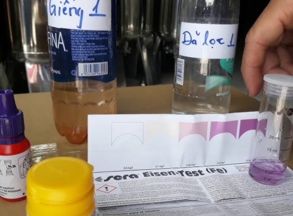Cách thử nước giếng khoan bằng bộ kit test