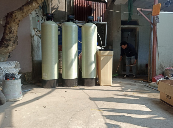 Lắp đặt thực tế hệ thống lọc đầu nguồn 3 cột composite 1865