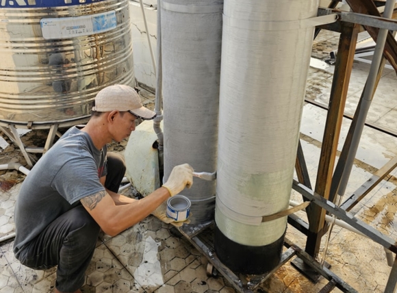 Cách rửa ngược cột lọc composite hiệu quả