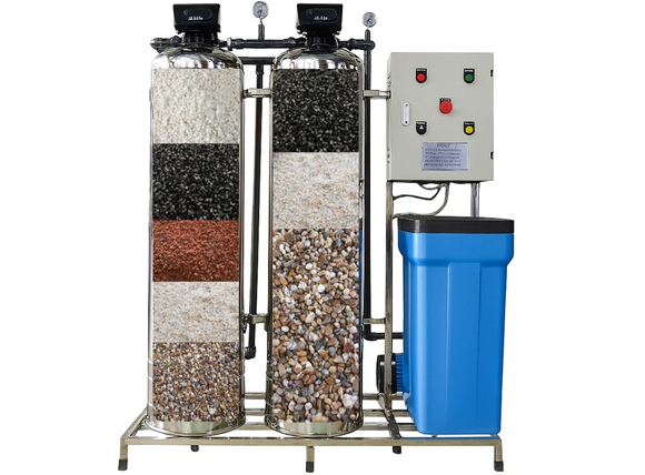 Cấu tạo hệ thống lọc nước nhiễm phèm 2 cột inox 250