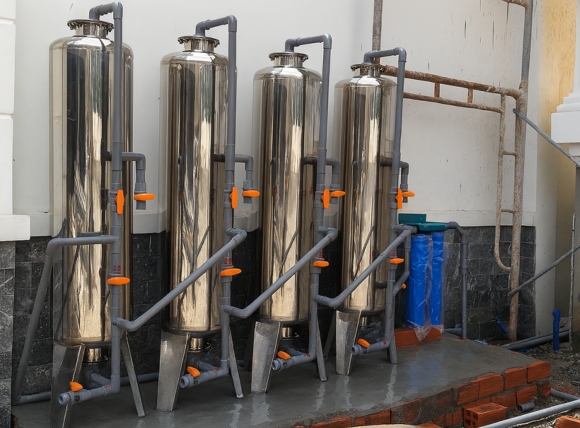 Lắp đặt hệ thống cột lọc inox D400 lọc nước công nghiệp