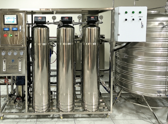 Lắp đặt thực thế hệ thống cột lọc inox D600 công nghiệp