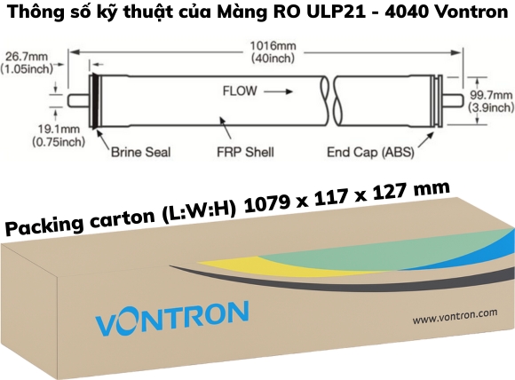 Đặc điểm nổi bật của màng lọc RO Vontron ULP21-4040