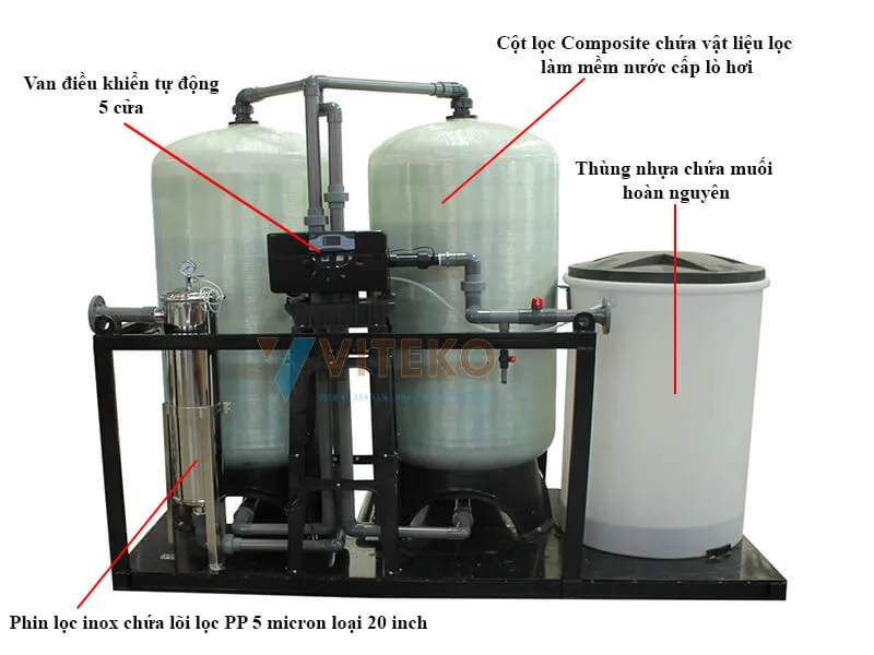 cấu tạo hệ thống làm mềm nước lò hơi
