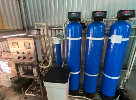 Lắp đặt cột lọc nước giếng khoan nhiễm phèn nhẹ