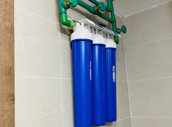 Bộ lọc nước đầu nguồn dùng cho nước máy - Lắp đặt thực tế tại VITEKO