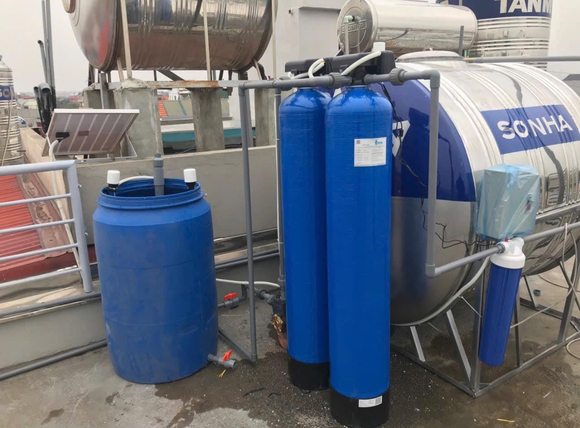 Bộ máy lọc nước sinh hoạt gia đình xử lý nước đầu nguồn - Lắp đặt thực tế tại VITEKO