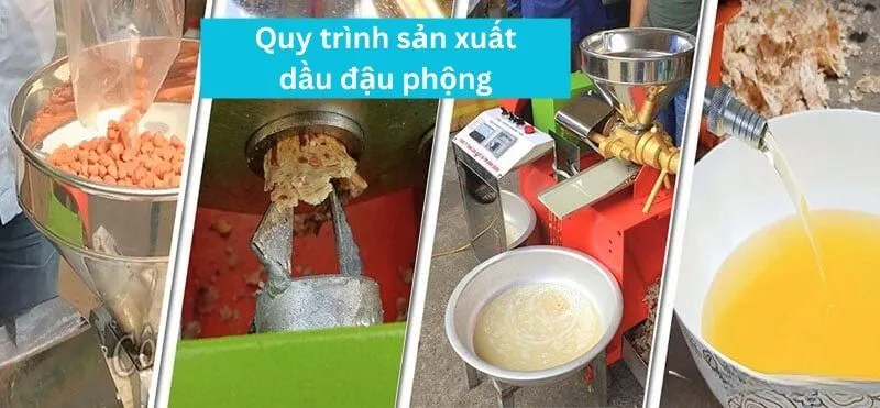 Quy trình sản xuất dầu đậu phộng, ép dầu lạc tại nhà an toàn