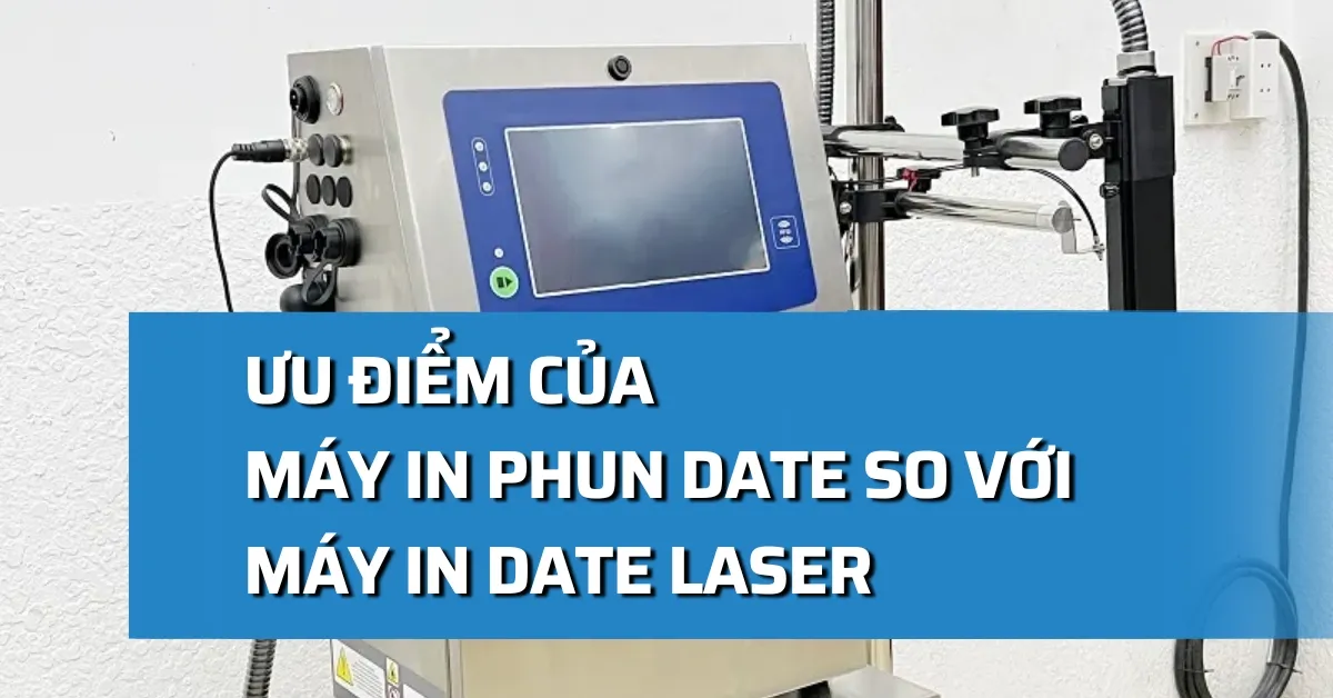 So sánh ưu, nhược điểm của máy in phun date với máy in date laser