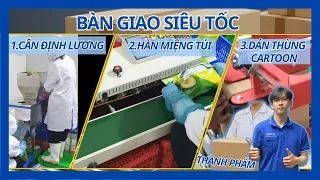 Máy Đóng Gói Thủ Công Full Option: Cân + Hàn + Dán Thùng