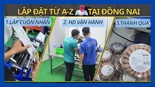 HOÀN TẤT LẮP ĐẶT MÁY DÁN NHÃN LM170 Cho Xưởng Điều Đồng Nai – Năng Suất Tăng Vọt!