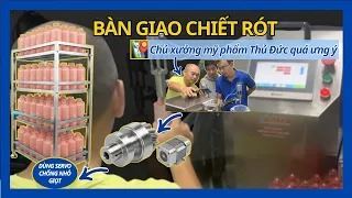 Máy chiết rót bơm bánh răng servo – Nhanh, chuẩn từng ml, bàn giao tận Thủ Đức