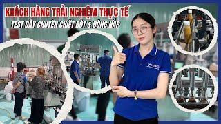 Dây chuyền chiết rót đóng chai pet tự động – Khách test thực tế, kết quả thế nào?