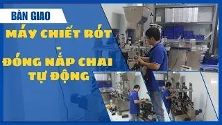 Dây chuyền chiết rót đóng nắp chai tự động – VITEKO lắp đặt tận xưởng khách hàng!